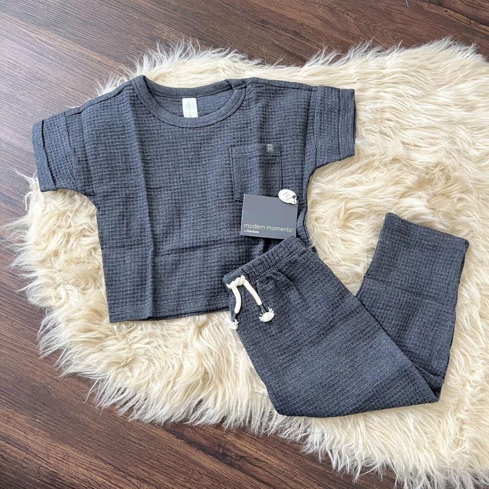 NWT Modern Moments by Gerber Toddler Boys' 2-Piece Pants and Shirt Set Size 3T